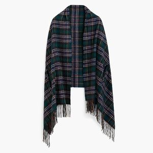 NWT J. Crew Signature Tartan Cape Scarf